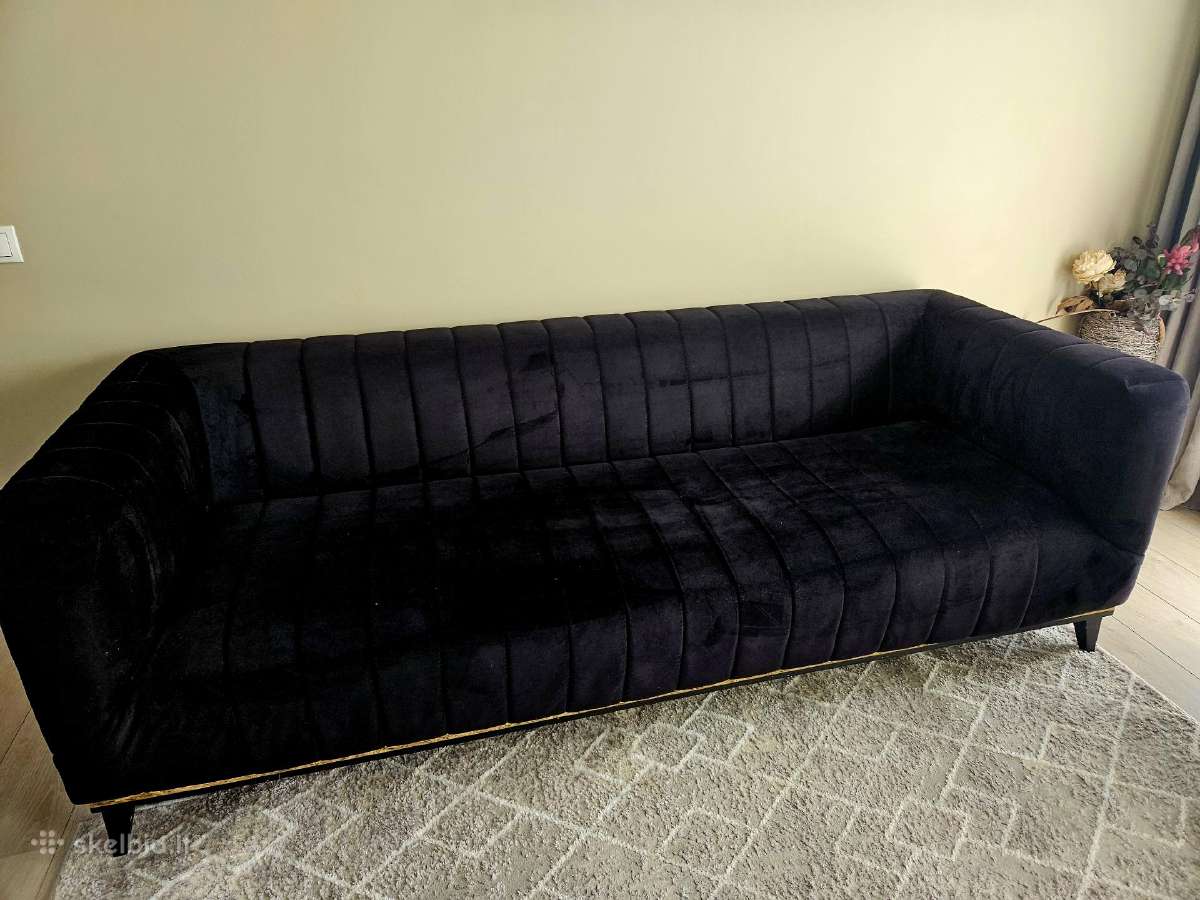 Juoda sofa - nuotraukos Nr. 6