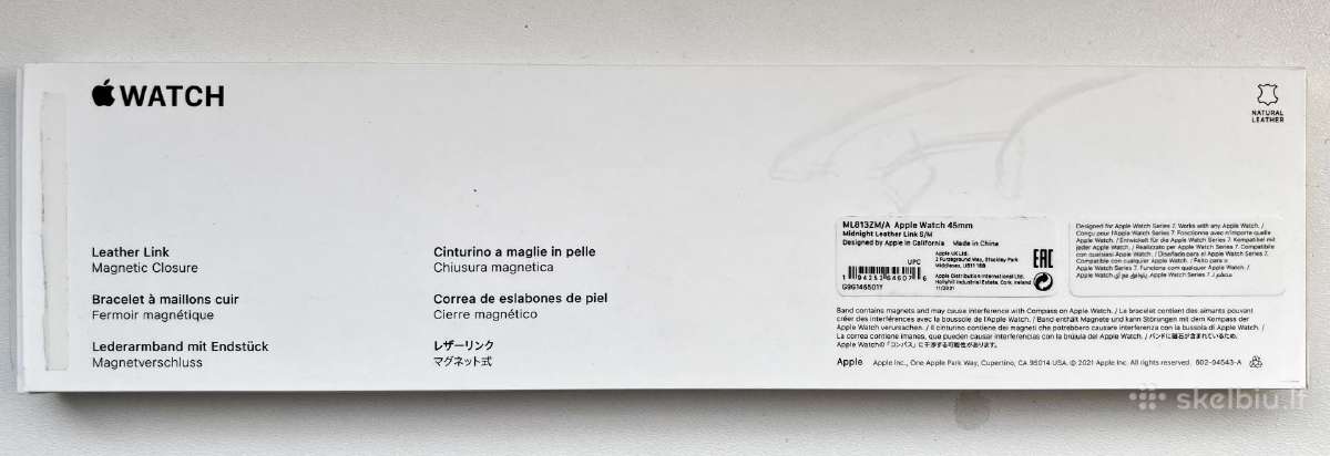 Originalus dirželis Apple Watch Leather Link 45 mm - nuotraukos Nr. 6