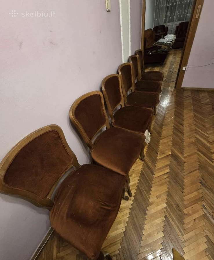 Prabangaus veliūro vintažinės kėdės
