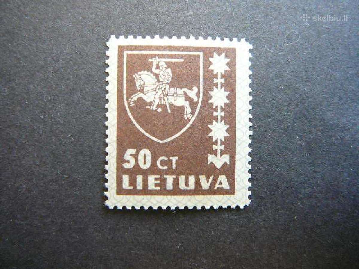 Lietuva 1937 Standartai 50ct svarus Mnh 416s
