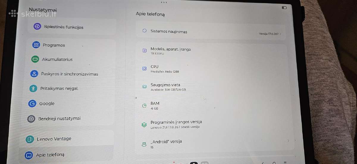Parduodu Lenovo Tab M11 - nuotraukos Nr. 2