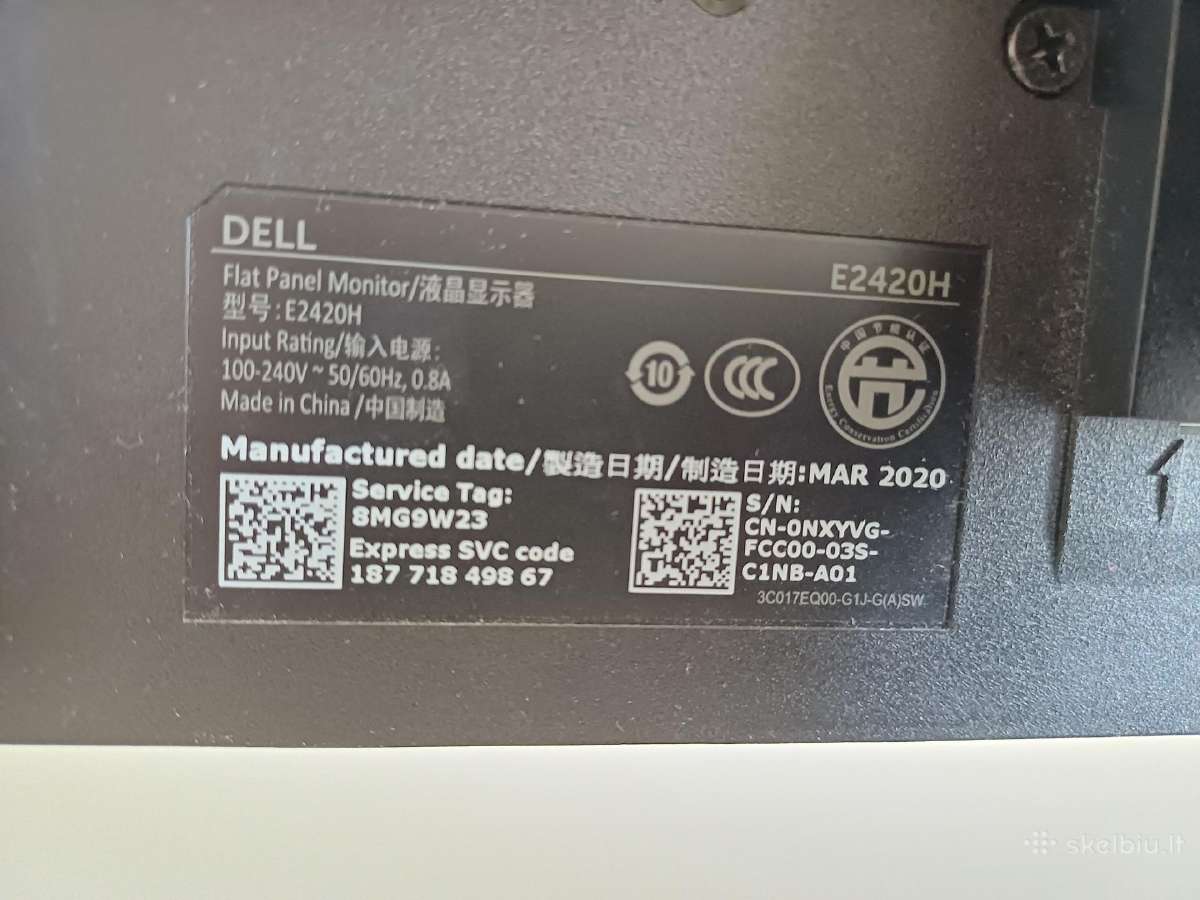 Monitorius Dell 24" Full HD - nuotraukos Nr. 2