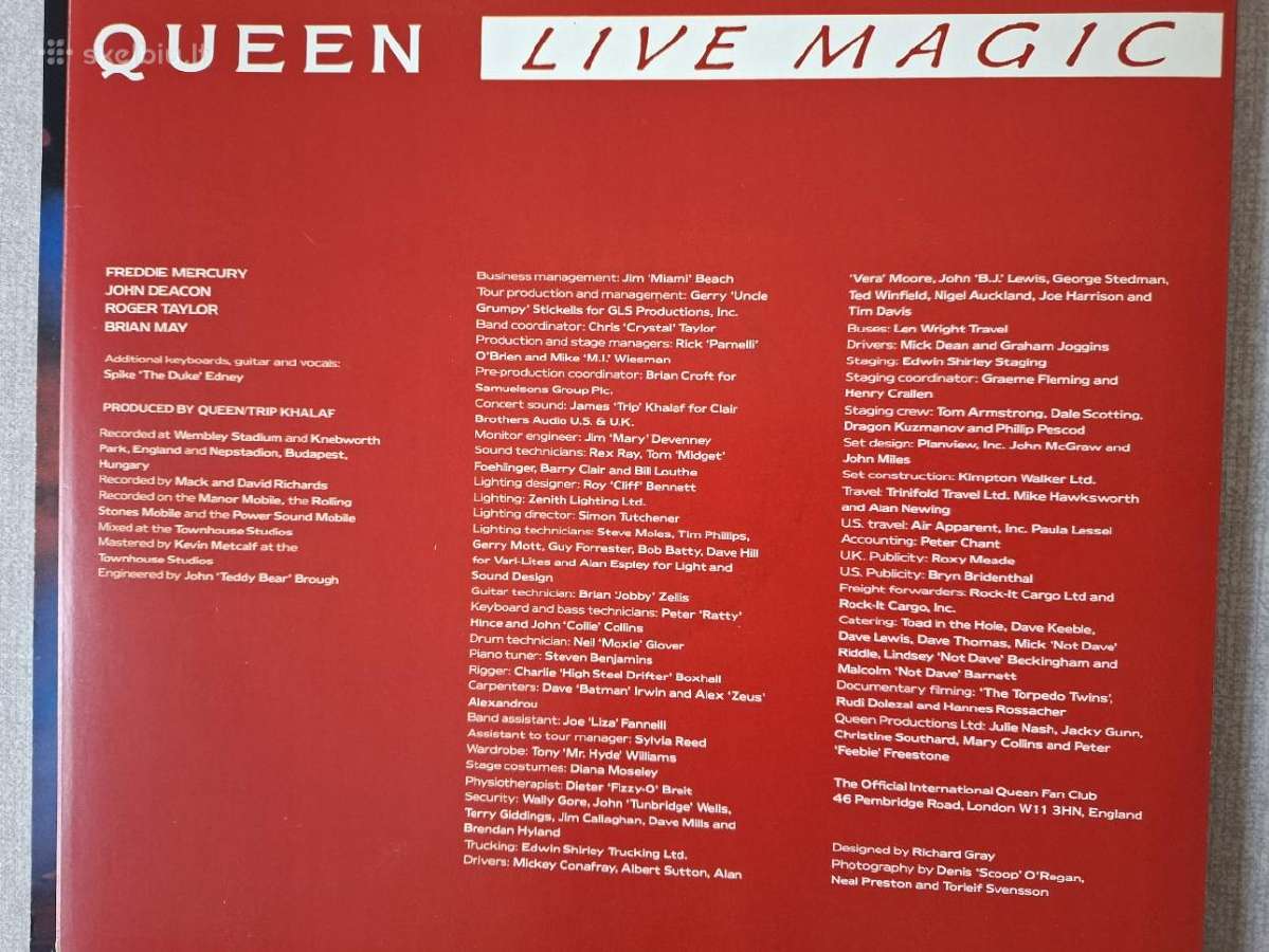 Queen 1986 “Live Magic - nuotraukos Nr. 5