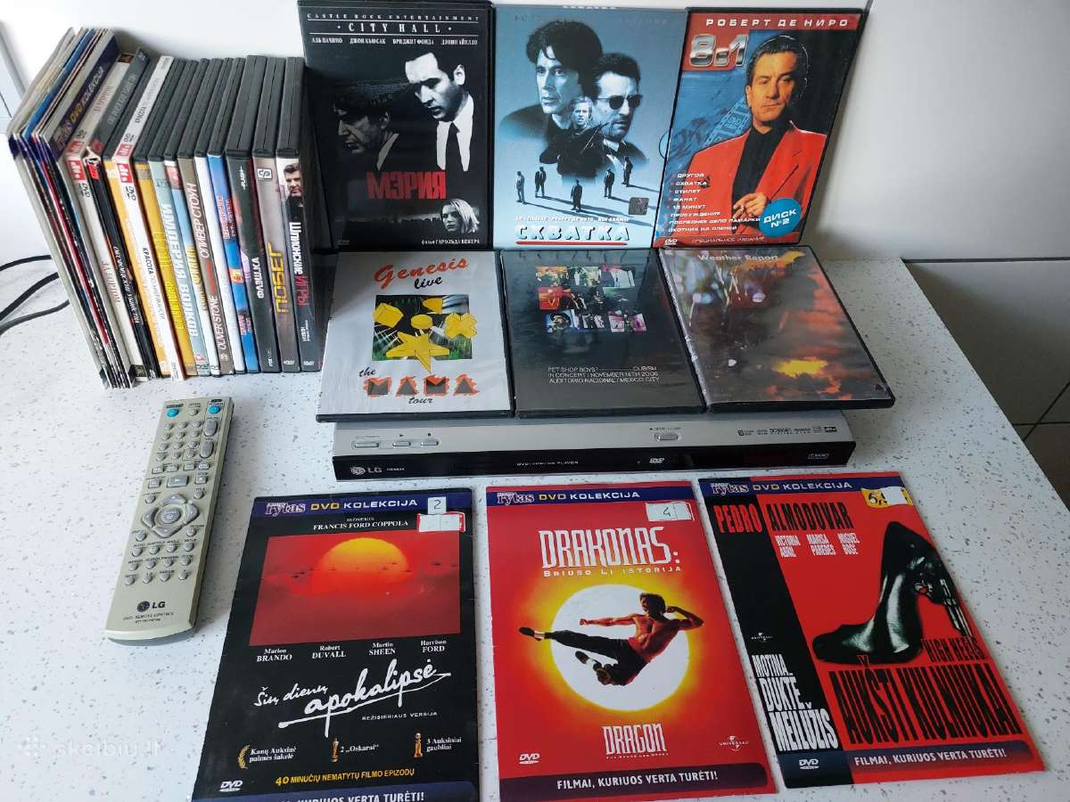 Dvd grotuvas LG ir 50 dvd filmų