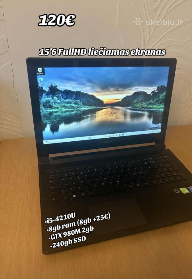 Biudžetiniai laptopai 35-180 eur - nuotraukos Nr. 8