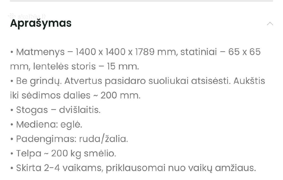 Medinis namukas smelio deze su stogu + dovanu zais - nuotraukos Nr. 6