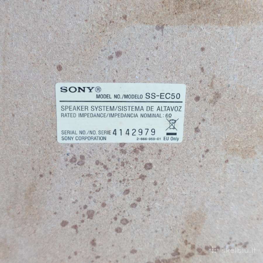Kolonėlė Sony Ss-ec50. Yra tik viena. - nuotraukos Nr. 2