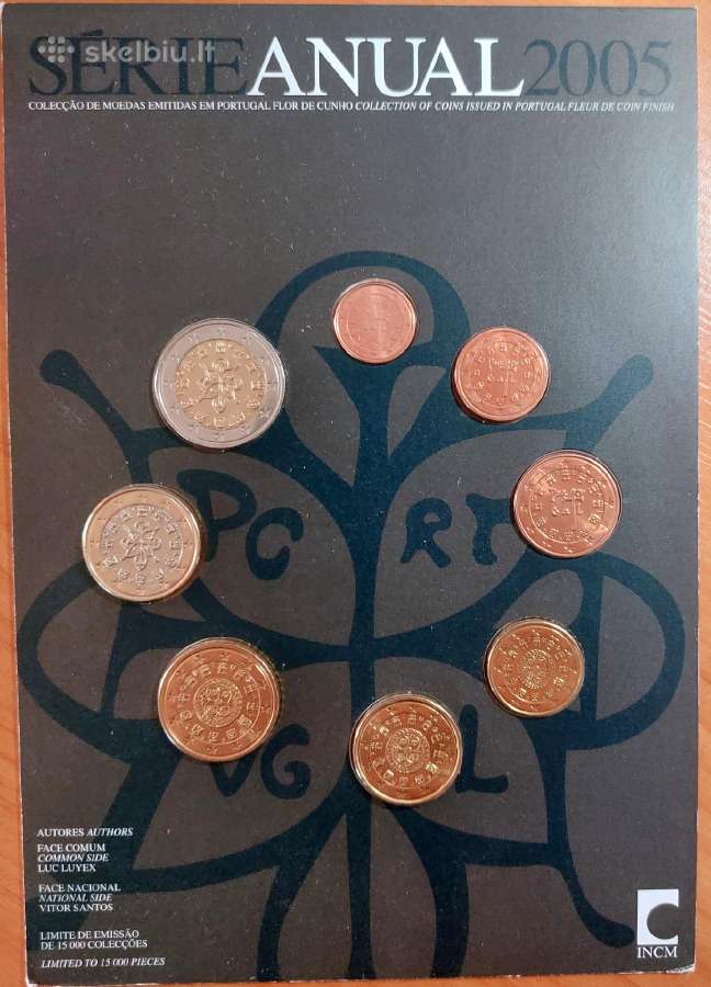 Parduodu Portugalija 2005 m. euromonetų rinkinį