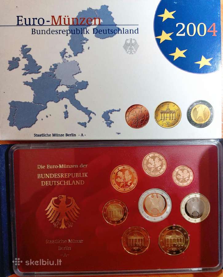 Parduodu Vokietija 2004 m. euromonetų rinkinį