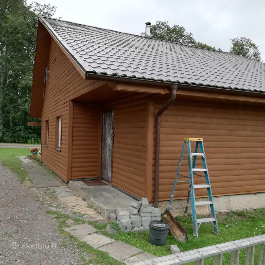 Medinių namų dažymas.terasu, pakalimų montavimas - nuotraukos Nr. 8