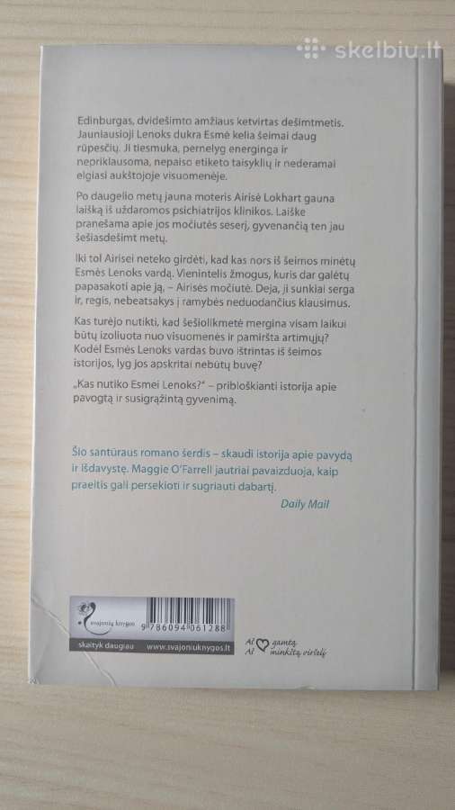 Maggie O'farrell. Kas nutiko Esmei Lenoks? - nuotraukos Nr. 2