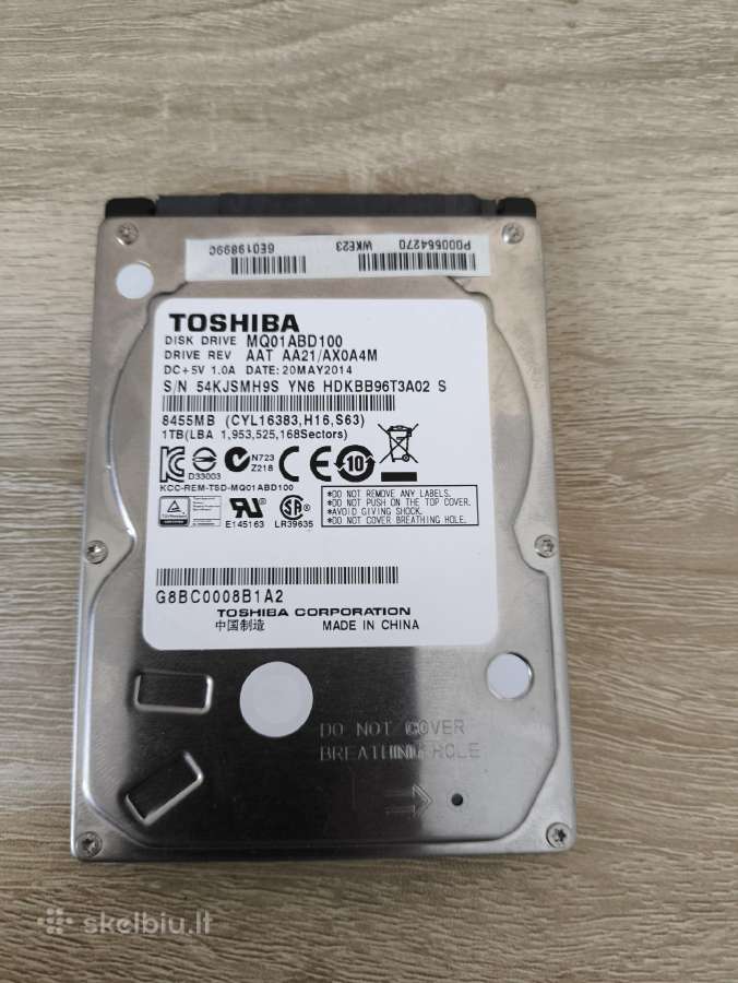HDD 2.5 1tb 9.5mm, 2tb 7mm