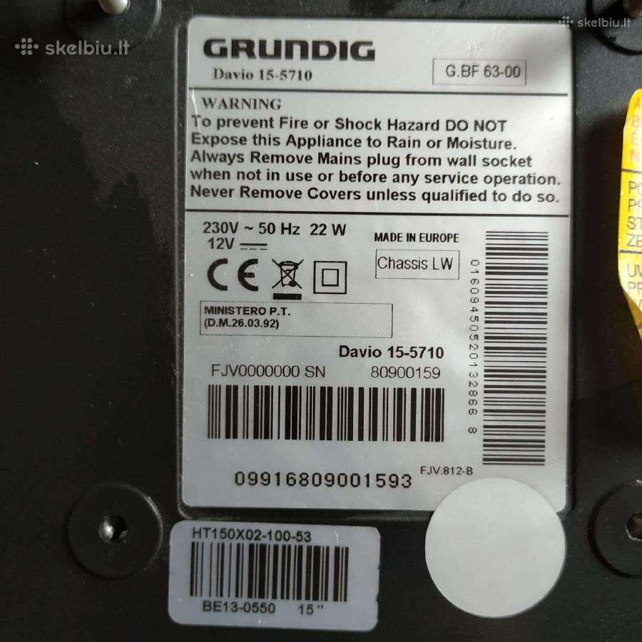 Nemokamai Grundig televizorius davio 15-5710 - nuotraukos Nr. 3