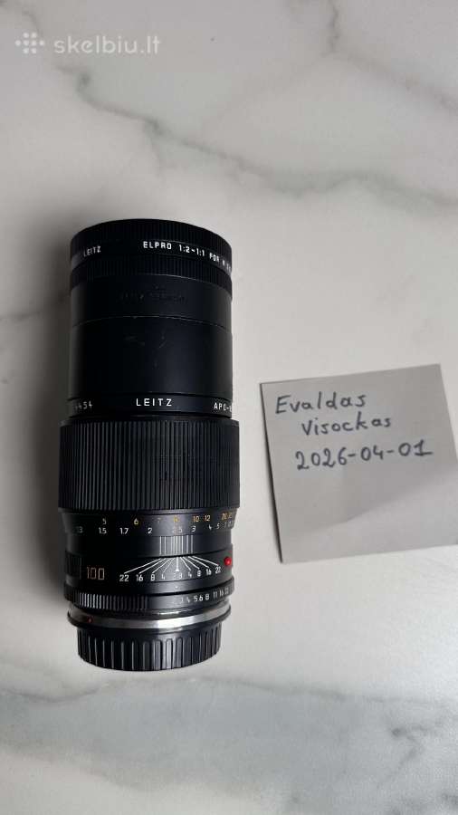 Leica R 100mm F2.8+elpro adapteris