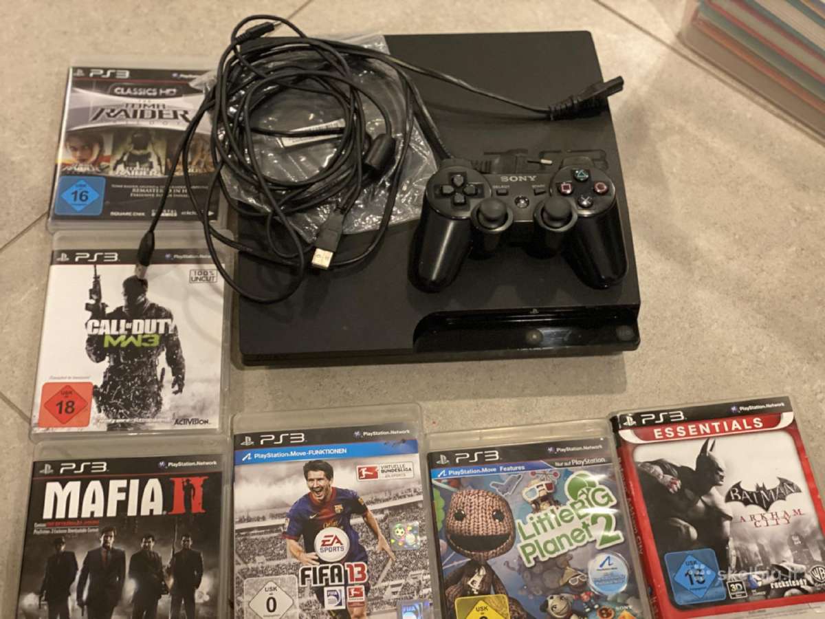 Playstation 3 slim su žaidimais