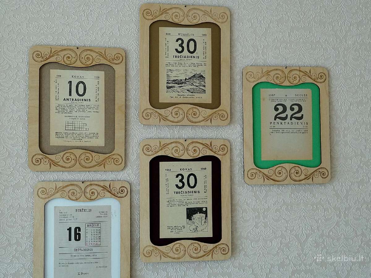 Įrėminti kalendoriaus lapeliai - nuotraukos Nr. 2