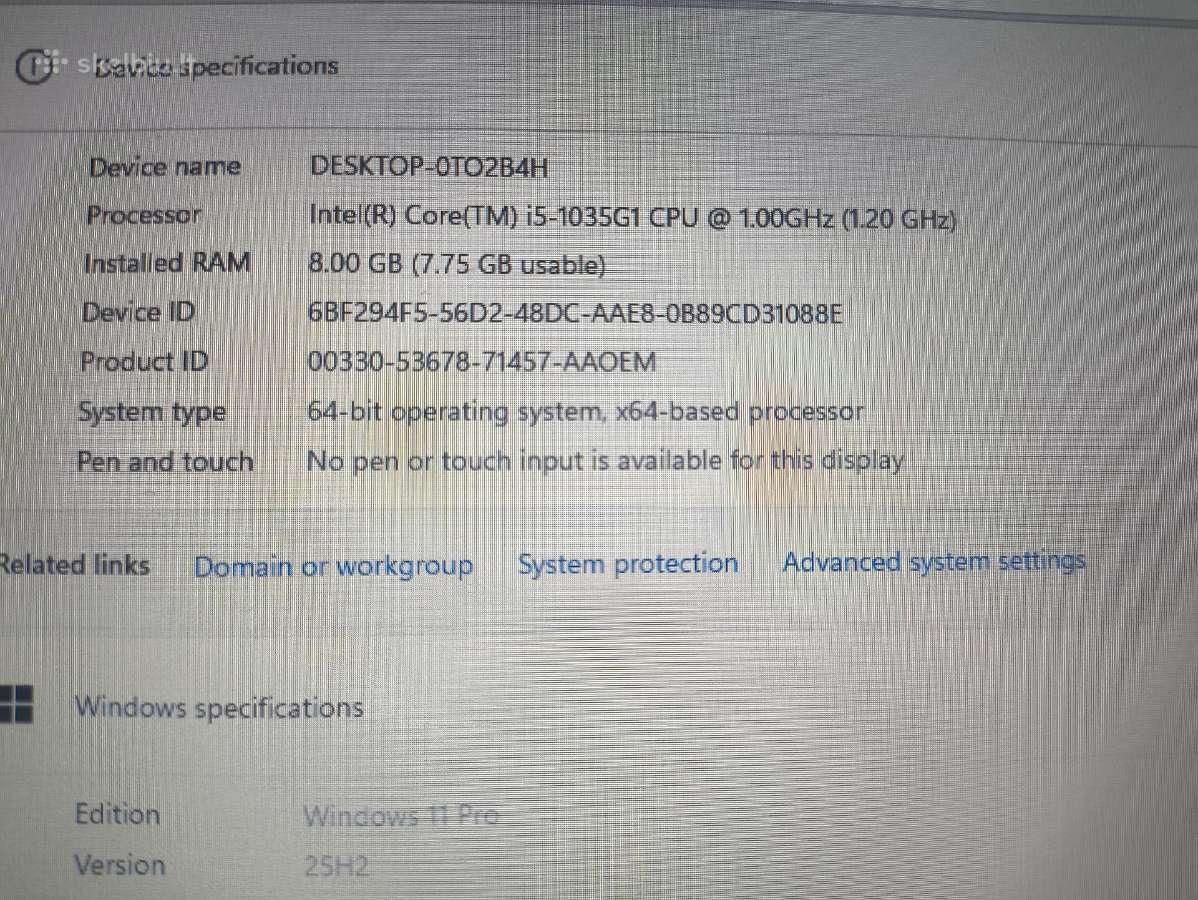 Dynabook 14" Fhd i5-1035g1 8gb 256gb 8% - nuotraukos Nr. 4