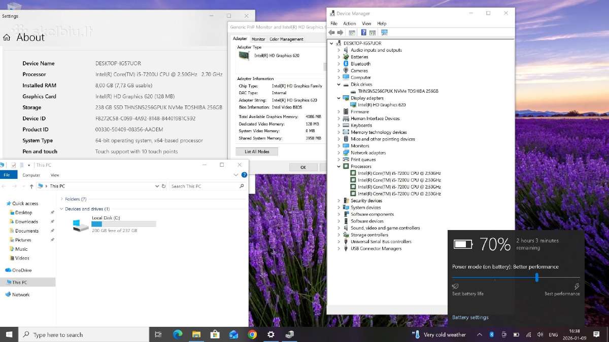Dell Xps 9360 i5-7200u 8gb 256ssd 3k ekranas - nuotraukos Nr. 3