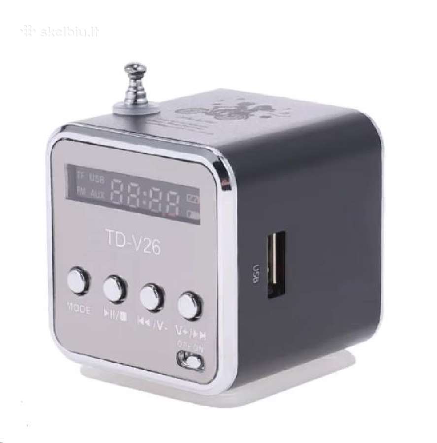 Radijas-kolonėlė Td-v26 (Microsd, Usb, Fm)