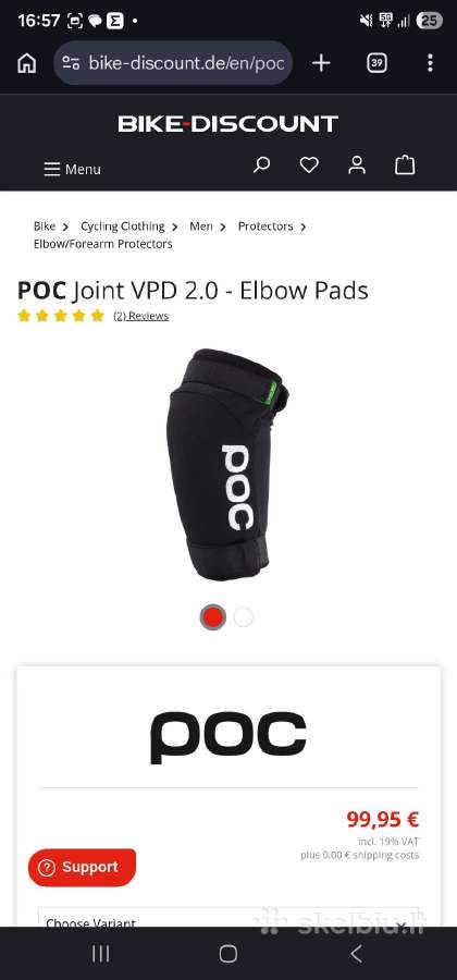 Alkuniu ir keliu apsaugos Poc Joint Vpd 2.0 L dydi - nuotraukos Nr. 2