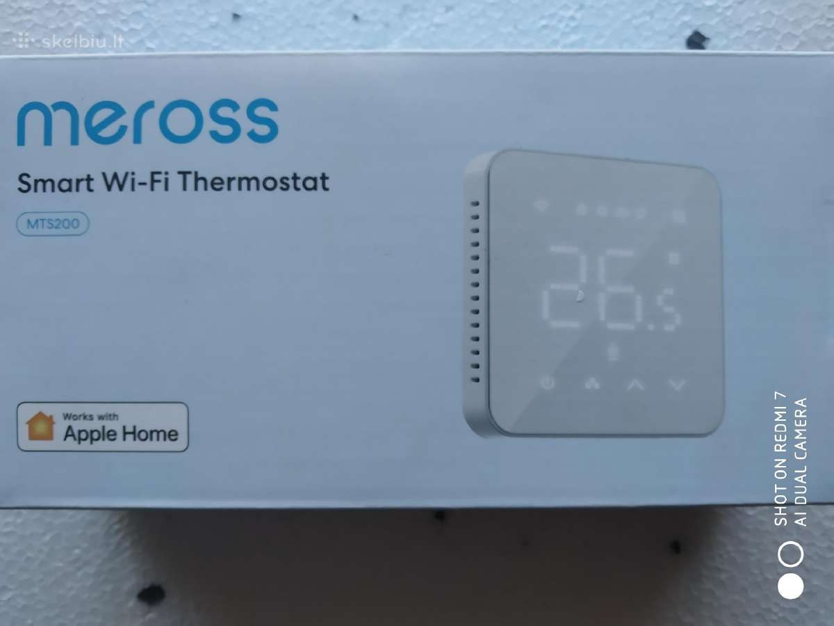 Grindų šildymo termostatas Meross(WiFi).