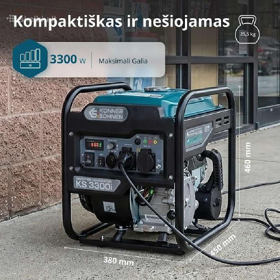 Benzininis inverterinis generatorius Ks 3300i - nuotraukos Nr. 7