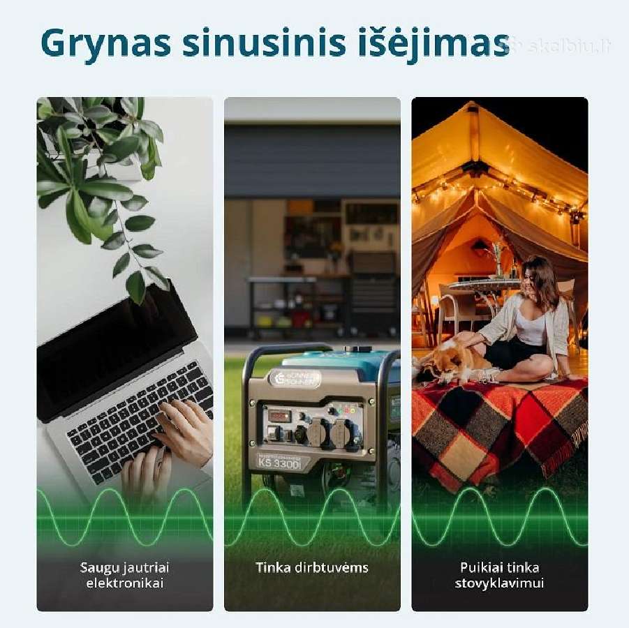 Benzininis inverterinis generatorius Ks 3300i - nuotraukos Nr. 10