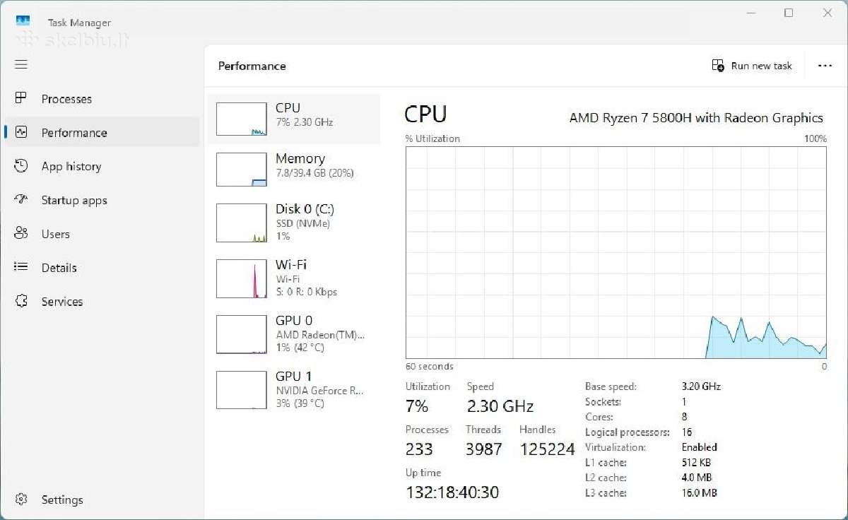 Lenovo Legion Slim 7 40gb RAM 1,9kg - nuotraukos Nr. 13