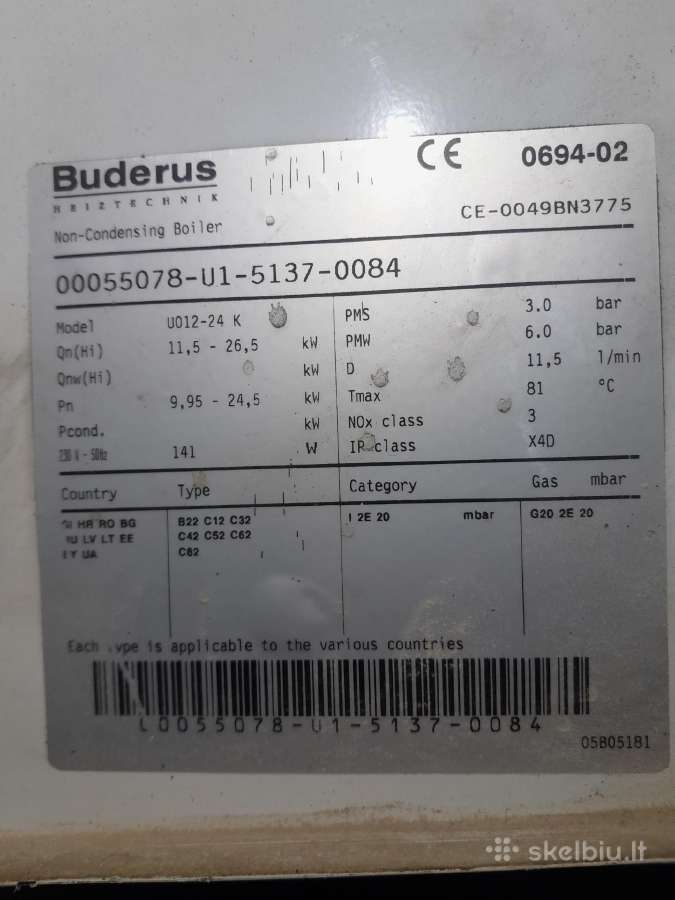 Dujinis katilas Buderus Logamax U012-24 K - nuotraukos Nr. 2