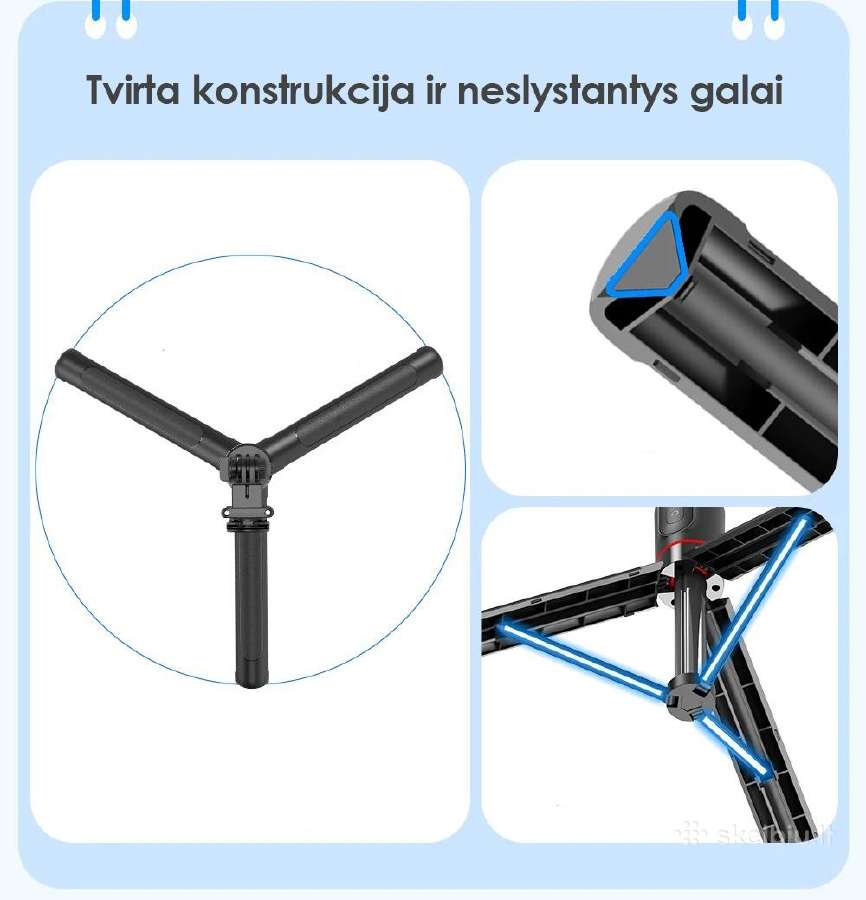 Stovas – asmenukių selfie lazda 170cm + pultelis - nuotraukos Nr. 6