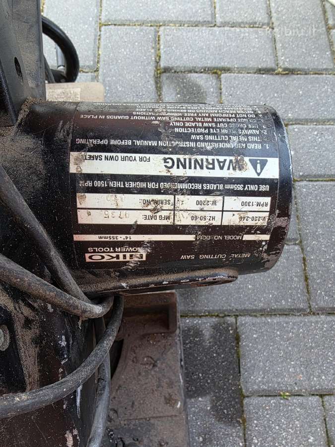 Stalinis diskinis pjūklas metalui Dc14 Niko 2200w/ - nuotraukos Nr. 4