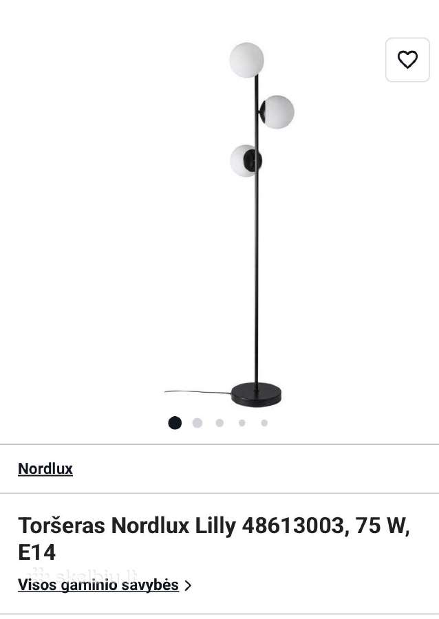 Juodas toršeras su burbuliukais Nordlux Lilly