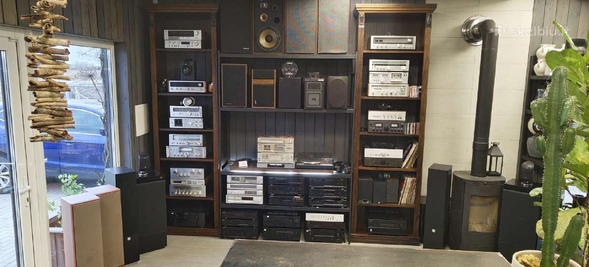 Hi-fi, stiprintuvai, resyveriai, kolonėlės – didel