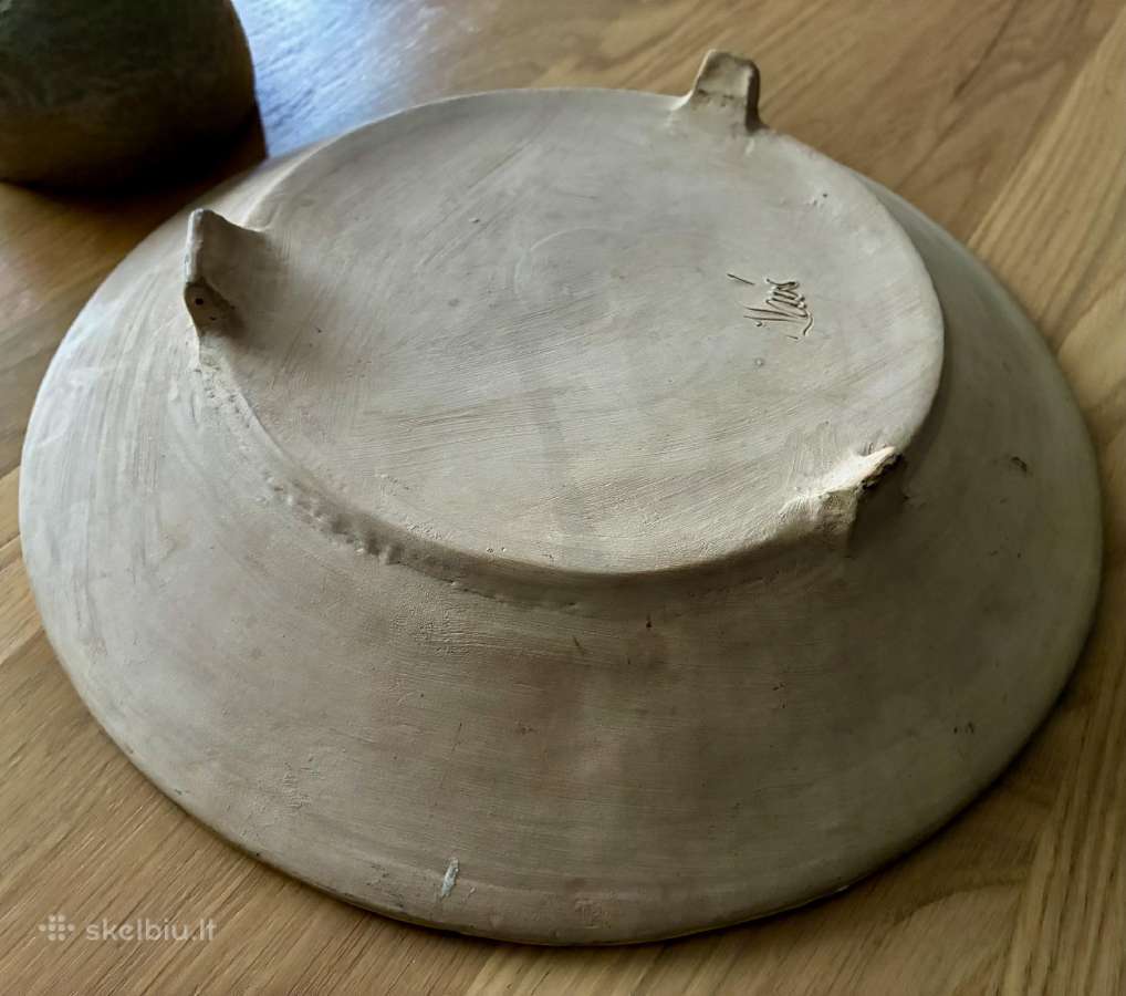 Rankų darbo dekoratyvinė keramikinė lėkštė - nuotraukos Nr. 4