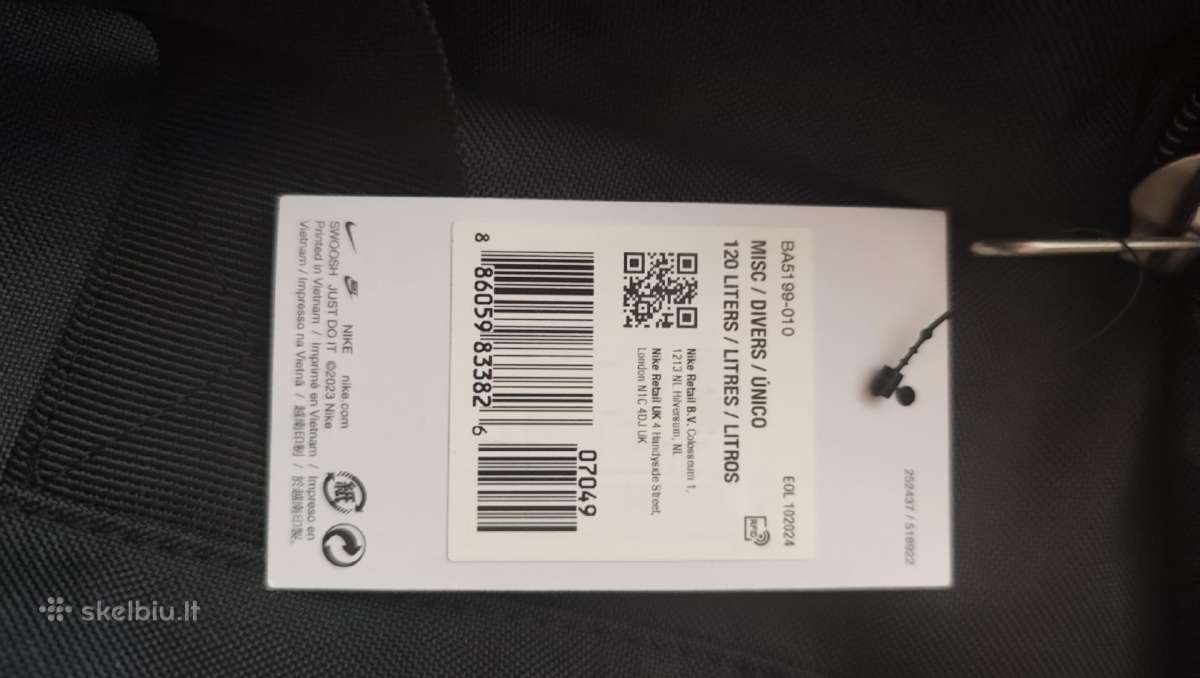 Naujas Nike sportinis/ kelioninis krepšys 120 ltr - nuotraukos Nr. 7