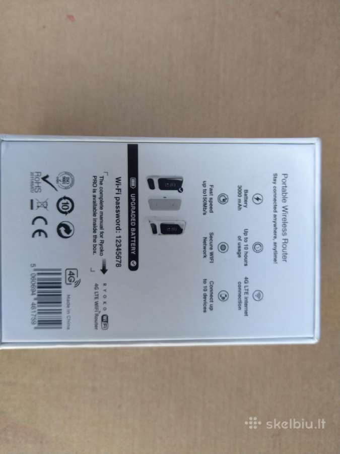 Ryoko 4G Lte WiFi routeris - nuotraukos Nr. 5