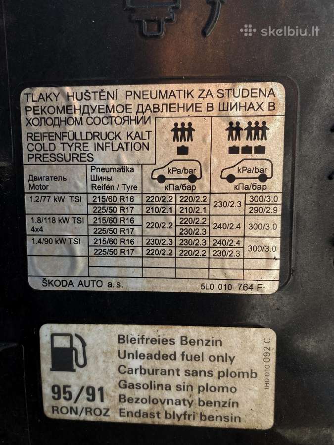 Škoda Yeti 2011 Benzinas,ta iki 2027 Suv - nuotraukos Nr. 20