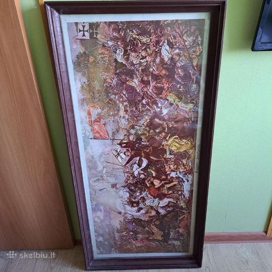 Paveikslas Žalgirio kautynės,įrėmintas