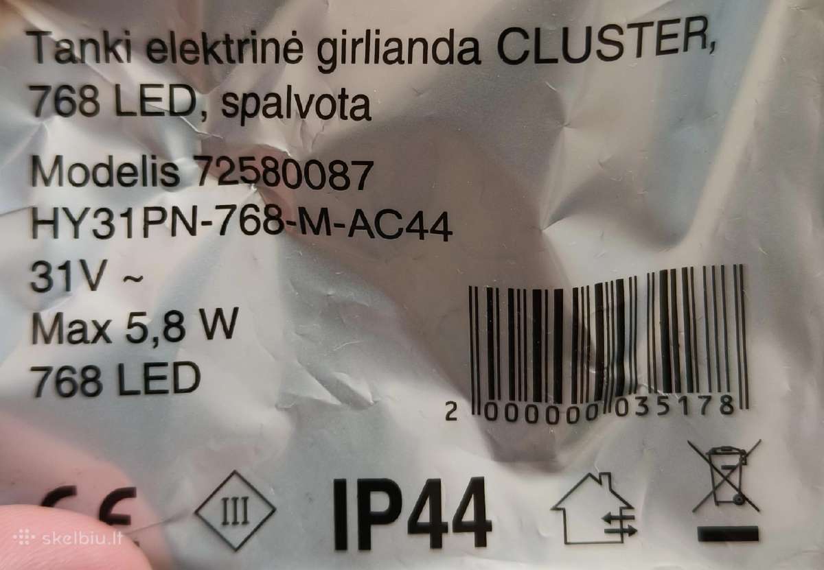 Kalėdinė elektrinė girlianda Cluster, 768led, 4.5m - nuotraukos Nr. 5