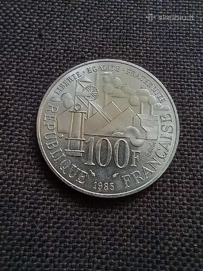 100 frankų 1985 m. 15 gr. - nuotraukos Nr. 3