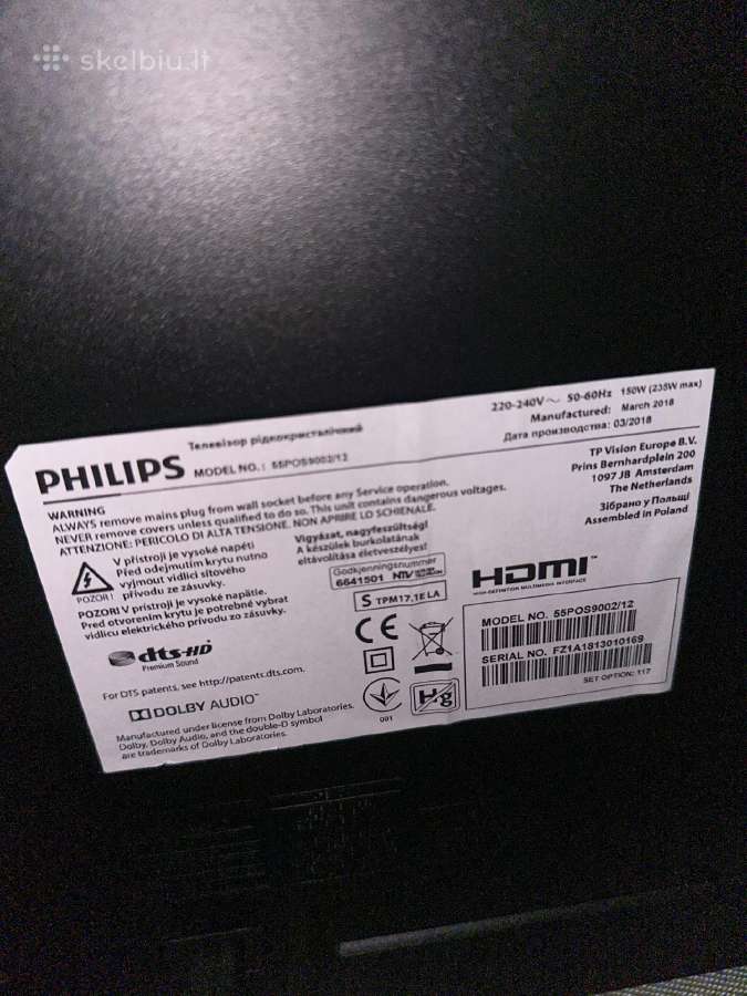 Philips 55pos9002 - nuotraukos Nr. 4