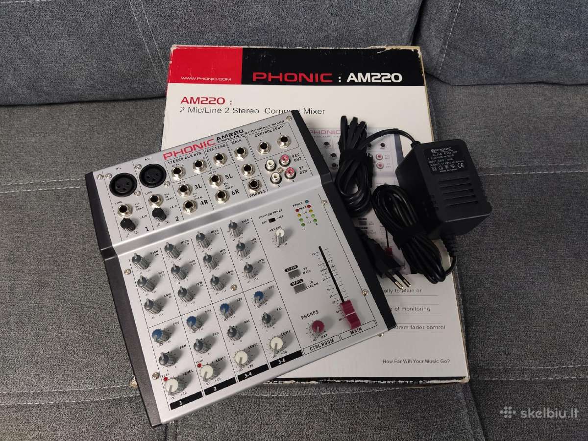 Phonic am220 mikšerinis pultas
