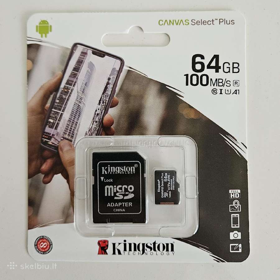 Atminties kortelė Kingston Canvas Select Plus 64gb