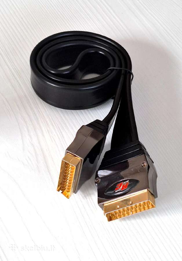 RC Real Cable Scart kabelis, auksuoti kontaktai
