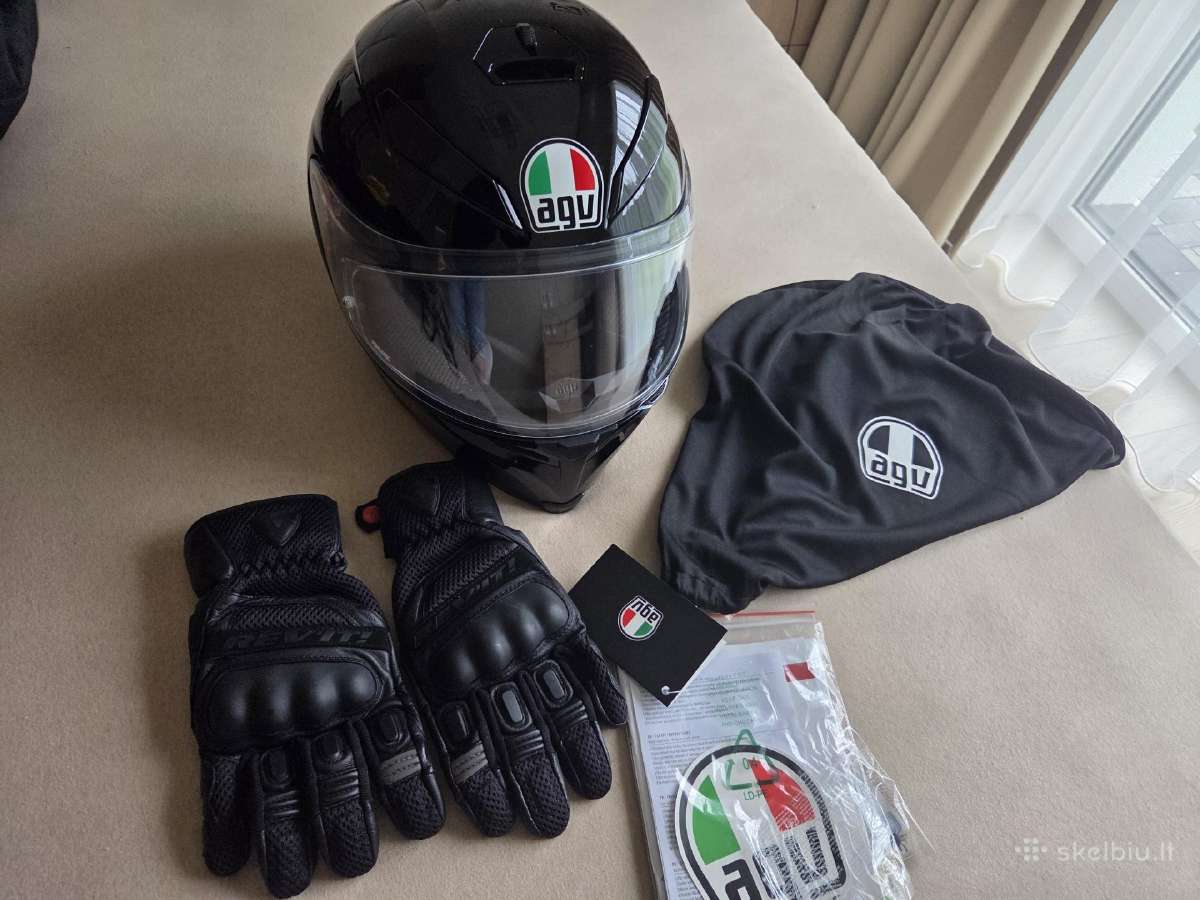 Agv K-5 S (Solid Black) moto šalmas (Ml dydis)