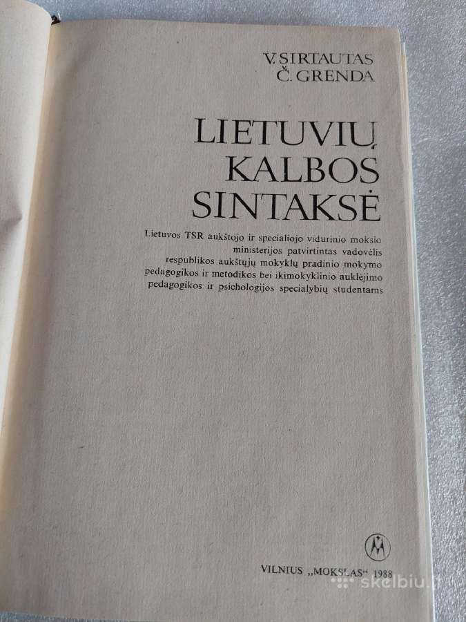 Lietuvių kalbos sintaksė - nuotraukos Nr. 2