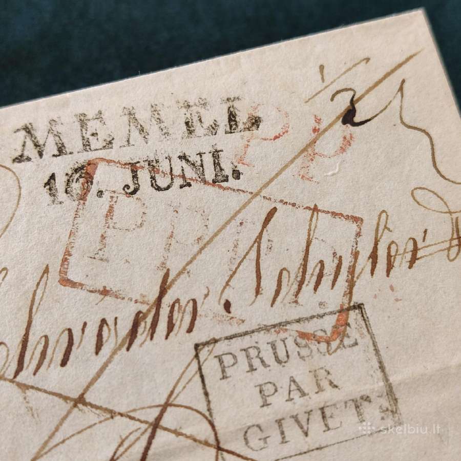Laiškas 1818 metu Riga-memel / Klaipeda - nuotraukos Nr. 2