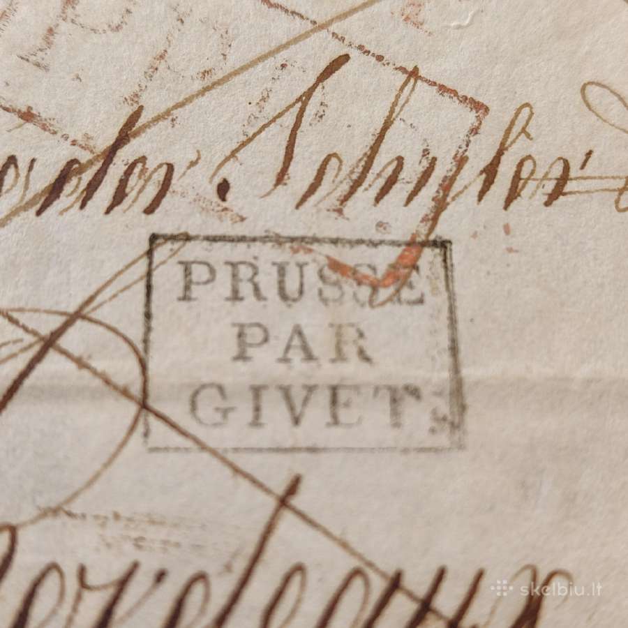 Laiškas 1818 metu Riga-memel / Klaipeda - nuotraukos Nr. 3