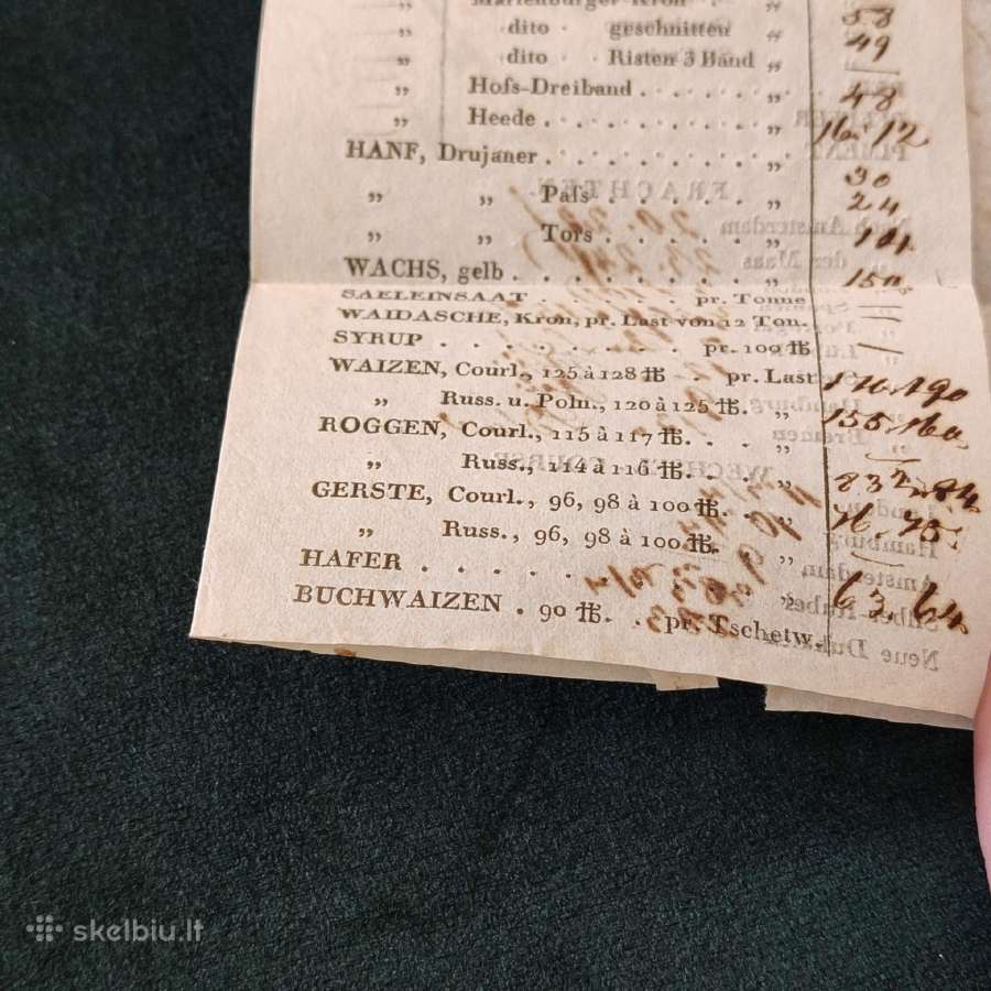 Laiškas 1818 metu Riga-memel / Klaipeda - nuotraukos Nr. 5