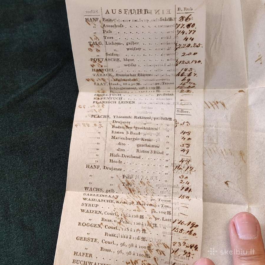Laiškas 1818 metu Riga-memel / Klaipeda - nuotraukos Nr. 6
